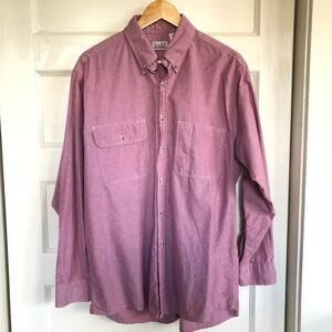 Todd 100% Cotton Button Down Shirt Men’s L Mauve Oxford Casual Y2K Minimalist